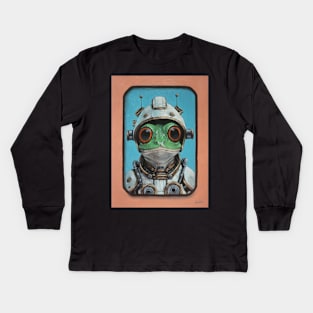 Space Oddity | Interstellar Frog: Ground Control To Major Froggie | Astro Toad Original Painting by Tyler Tilley Kids Long Sleeve T-Shirt